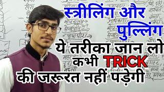 स्त्रीलिंग और पुल्लिंग की TRICK // striling and pulling in hindi // hindi by Mohit Shukla