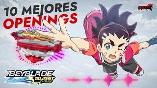 Los 10 MEJORES OPENINGS y CANCIONES de BEYBLADE BURST...