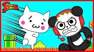 Let's Play Funny Impossible Games JELLY MARIO + CAT MARIO with Combo Panda