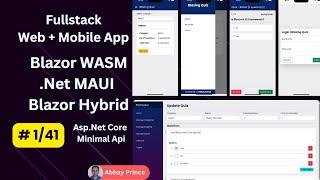 # 1 of 41 - Build Fullstack Online Quiz Web + Mobile App with Blazor WASM + .Net MAUI Blazor Hybrid