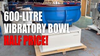 Refurbished 600-litre circular bowl vibratory finishing machine at half price