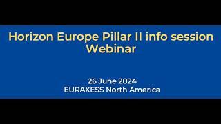 EU Funding: Horizon Europe Pillar II info session