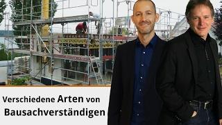 Verschiedene Arten von Bausachverständigen