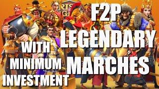 F2P Legendary Marches with Minimum Investment - get the best from your sculptures - Rise of Kingdoms