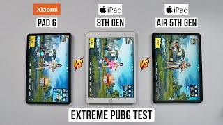 Xiaomi Pad 6 vs iPad 8th Gen vs iPad Air 5 Extreme Pubg Test | Shocking Results 