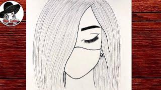 Как Нарисовать Девушку В Маске Очень Легко | Рисунки Карандашом | Miss Fatima - Art