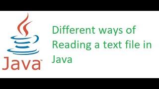 Different ways of Reading a text file in Java