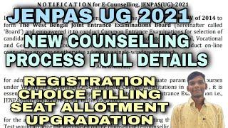 JENPAS UG 2021 New Counselling Process In Details | Registration | Choice Filling | Seat Allotment |