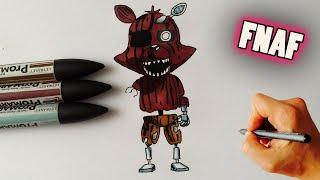 How to Draw phantom adventure Foxy - Five Nights at Freddy's World - Video Lesson