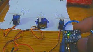 GY87 [ MPU6050 ] 3-axis Accelerometer Demonstration with servos