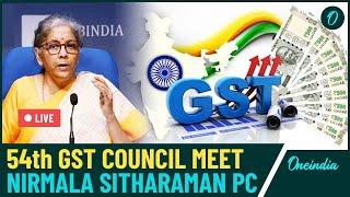 Live: Finance Minister Nirmala Sitharaman Addresses Press Conference after 54th GST Council Meeting