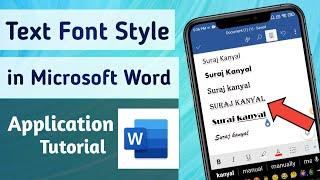 How to Change Text Font Style in Microsoft Word App