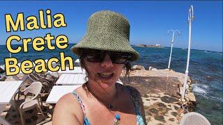 Malia Crete! Malia Greece! Malia Crete Beach! Walking Tour 2024 \ Kreta