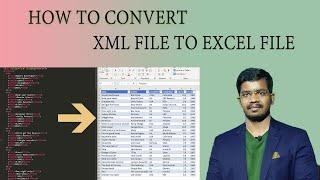 How to Convert Xml file to Excel| #Excel Tutorial #amarendra