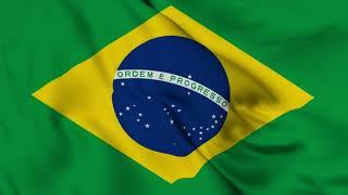 Brazil Flag 5 Minutes Loop - FREE 4k Stock Footage - Realistic Brazilian Flag Wave Animation