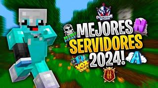 TOP 7 Mejores Servidores de Minecraft Hispano 2024!  Premiun & NO Premium (JAVA, BEDROCK y PE)