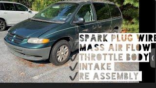 Spark Plug Wires, Mass Air Flow Sensor/Throttle Body Cleaning Re Assembly 1997 Dodge Grand Caravan