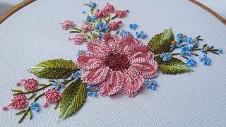 New design for the flower | Very simple stitches | Floral embroidery