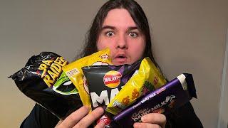 AMERICAN TRIES UK CRISPS AND CHOCOLATE