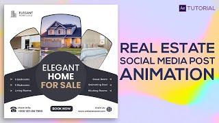 Motion Graphic Real Estate Social Media Post Design in After Effects Tutorial