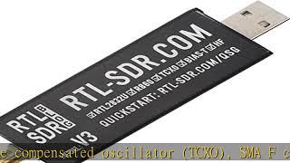 RTL-SDR Blog V3 R860 RTL2832U 1PPM TCXO SMA Software Defined Radio (Dongle Only) (Black)