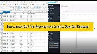 Demo: Import XLS File (Received from Email) to OpenCart Database