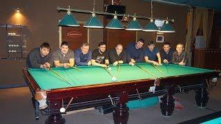 Spectacular strikes in Russian billiards.