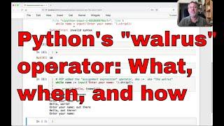 Python's assignment expression ("walrus") operator: What, why, and how