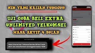 uji coba beli extra unlimited telkomsel masa aktif 4 bulan