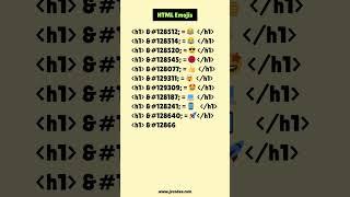 HTML Emoji | JV Source Codes