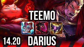 TEEMO vs DARIUS (TOP) | 65% winrate | EUW Master | 14.20