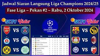 Jadwal Liga Champions Live SCTV - Arsenal vs PSG - Fase Liga UCL 2024/2025 Pekan ke 2