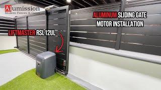 Aluminum sliding gate motor installation. For LiftMaster RSL12UL