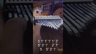 The Wheels on the bus go round and round - Kalimba cover with tabs