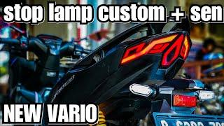 Modifikasi projector  dan lampu belakang 3 in 1 new vario || chudax bikers shop