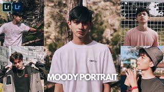 Moody Dark Portrait Preset - Dark Selfie Lightroom Preset Tutorial Free Dng