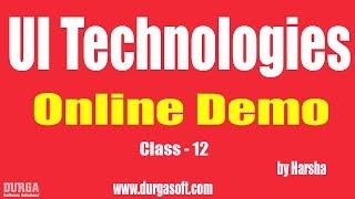 Learn UI Technologies Online Training | Class - 12 |by Harsha Sir