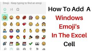 Shortcut Insert Add Emoji In Excel Cell tips and tricks