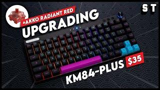 Upgrading My KM84-PLUS - Akko Radiant Red, ASA Keycaps, Foam Mod, Cherry Stabs | Samuel Tan