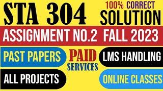 STA304 Assignment 2 Fall 2023 Solution|STA 304|Assignment|annual|averages|straight line trend|vu.