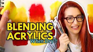 How To Blend Acrylic Paint That's DRIED! 3 Easy Ways ️