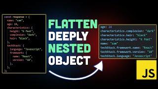 How to EASILY flatten a deeply nested object (JavaScript Interview Question)