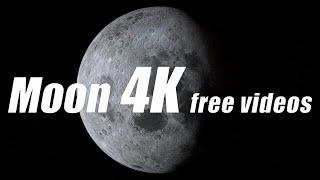 The Moon 4K FREE 3D Animation Background (3 videos) green screen  / No Copyright