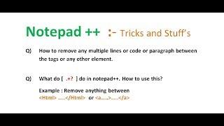 Remove anything between tags in notepad++