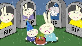 Don't leave us, Mummy Rabbit! Rebecca Rabbit Family Grieves | Peppa Pig Funny Animation