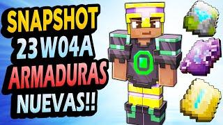  NUEVAS ARMADURAS!!  Minecraft 1.20 Snapshot 23w04a