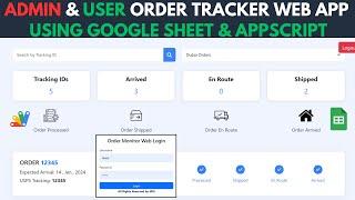 Admin & User Role-Based Login Order Tracking Web Dashboard | C12