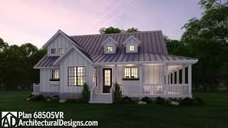 Country Cottage House Plan 68505VR Virtual Tour w/ Interior Walkthrough