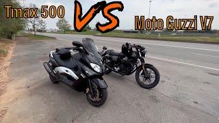 Tmax 500 VS Moto Guzzi V7 | CHE DELUSIONE