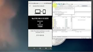 CX Explorer & Filezilla to connect PC to Phone over WiFi